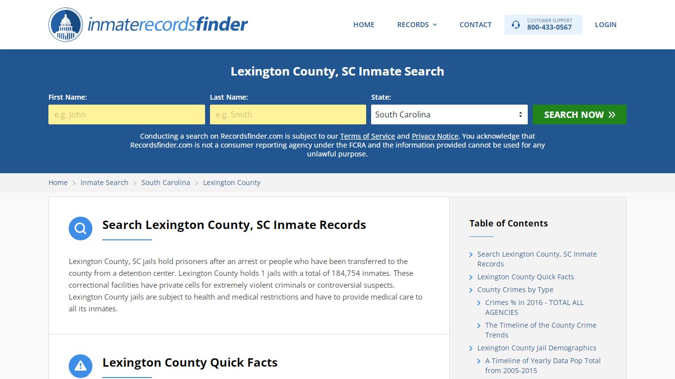Lexington County, SC Inmate Lookup & Jail Records Online